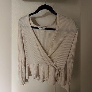 Cross Wrap Tie Sweater